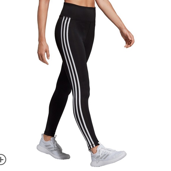 adidas Pants - 🆕 Adidas Women Design 2 Move High Rise 3 Stripes Tights Leggings Medium